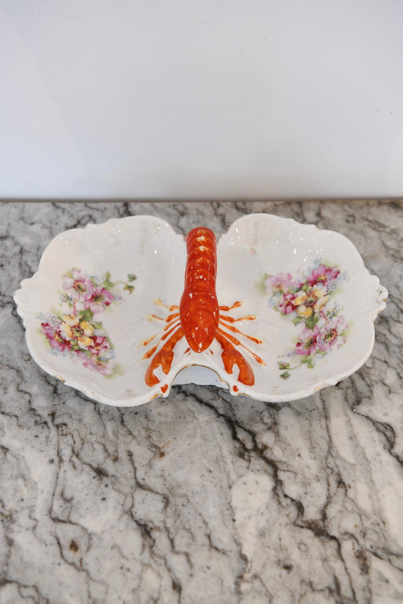 Lobster Floral Serving Dish Salt Lizard NYC
