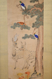 Korean Minhwa of Deer and Woodpeckers