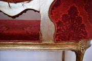 Antique Italian Upholstered Settee