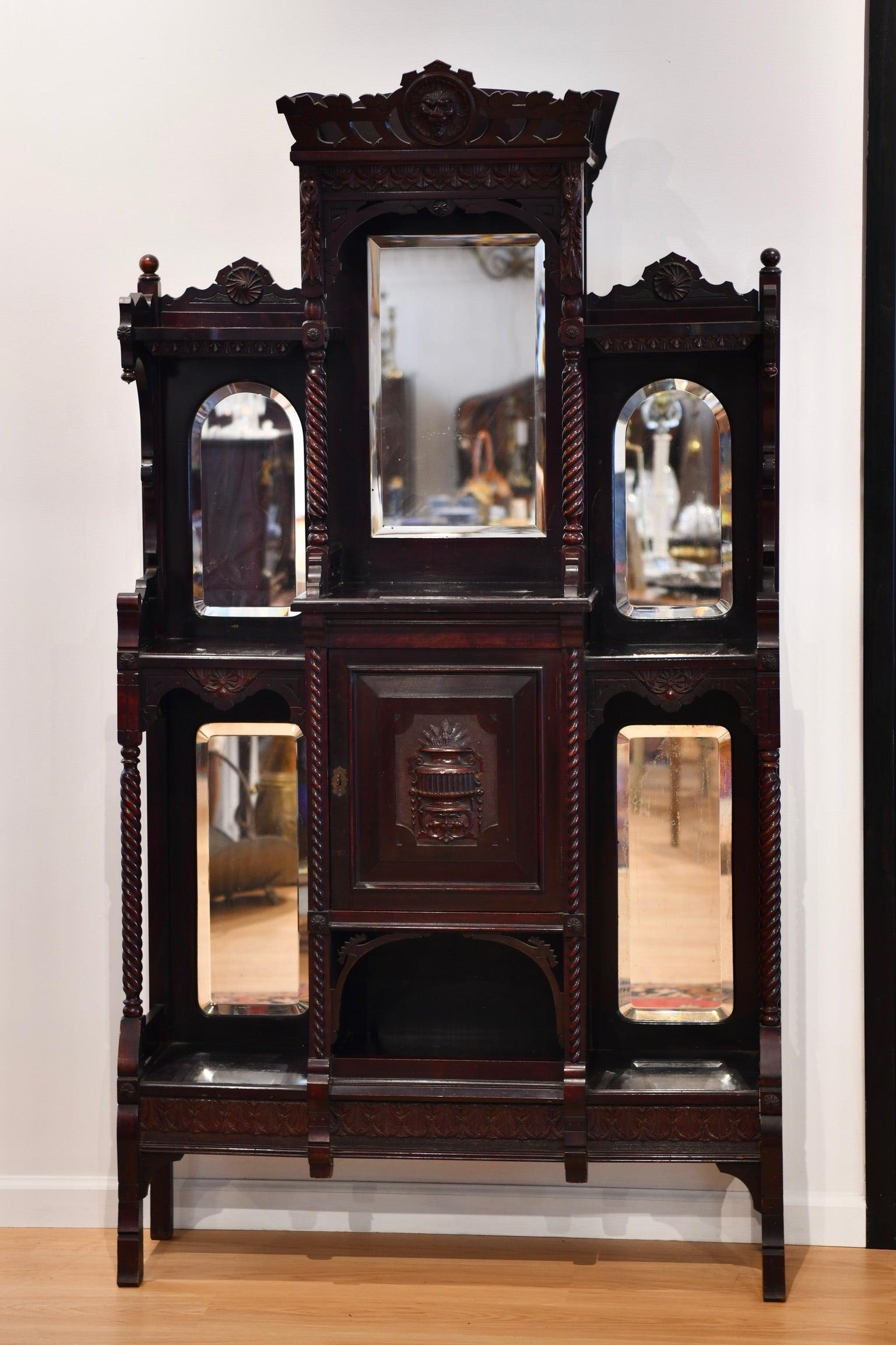 Late Victorian Entryway Etagere