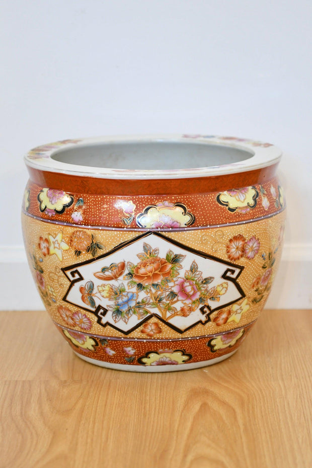 Chinese Polychrome Porcelain Fishbowl