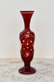 Czech Handmade Ruby Bohemian Glass