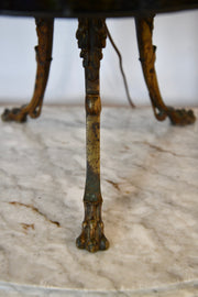 Tripod Bronze & Stained Glass Lamp
