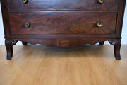 Antique Flame Mahogany Chest of Drawers