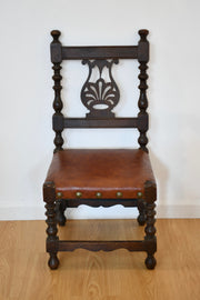 Antique Jacobean-Style Child's Side Chair