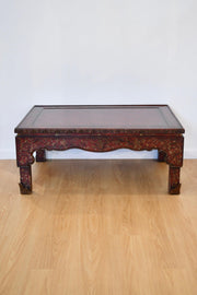 Paint Decorated & Lacquered Coffee Table by Baker