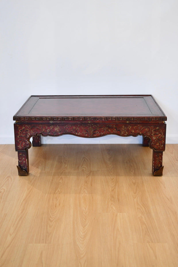 Paint Decorated & Lacquered Coffee Table by Baker