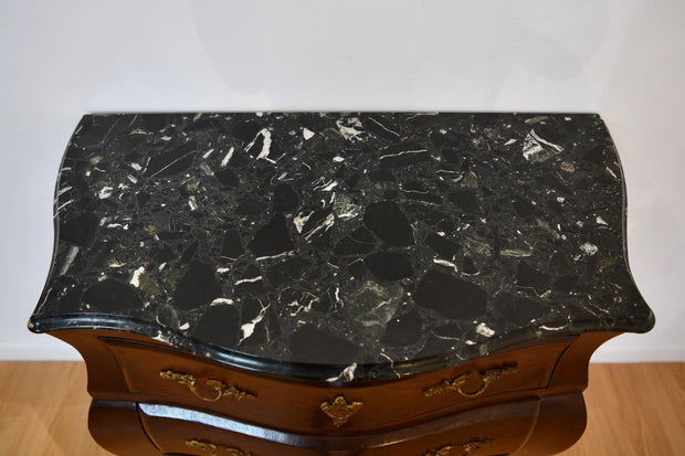 Marble Top Bombe Commode