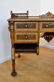 Moorish Walnut & Mother of Pearl Desk