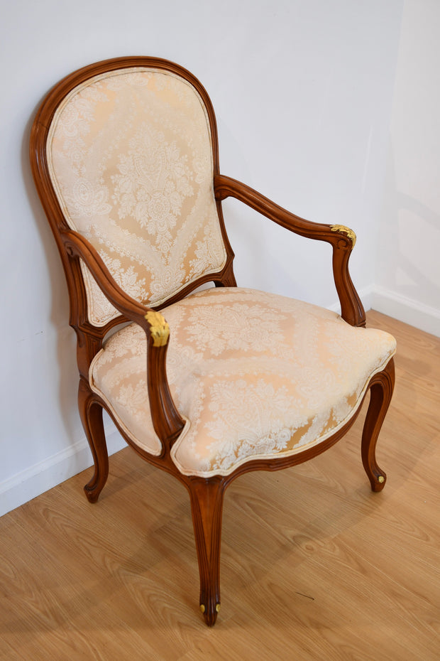 Rococo-Style Upholstered Armchair