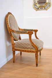 Louis XVI-Style Upholstered Armchair
