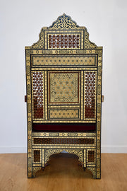 Moorish Mother of Pearl Throne Chair