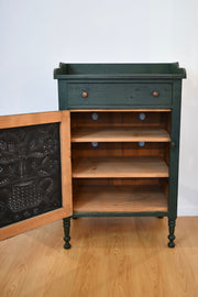 Antique Green Painted Pie Safe