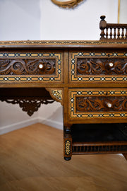 Moorish Walnut & Mother of Pearl Desk