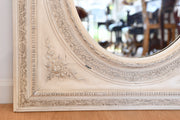 Victorian-Style White Painted Mirror