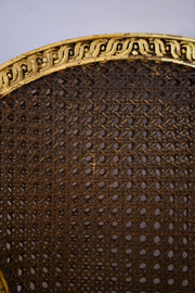Antique Louis XVI Gold Leaf Cane Chair