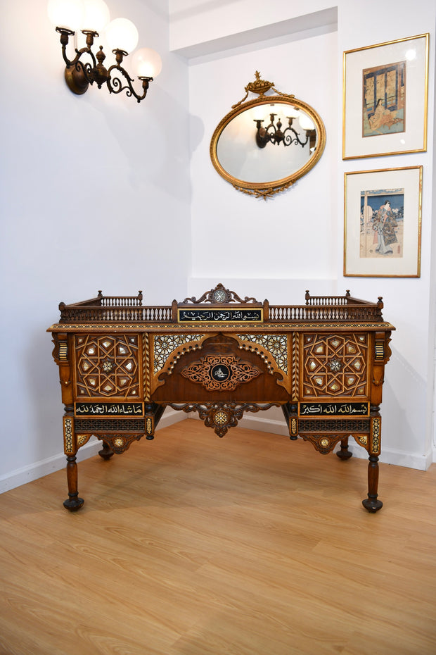 Moorish Walnut & Mother of Pearl Desk