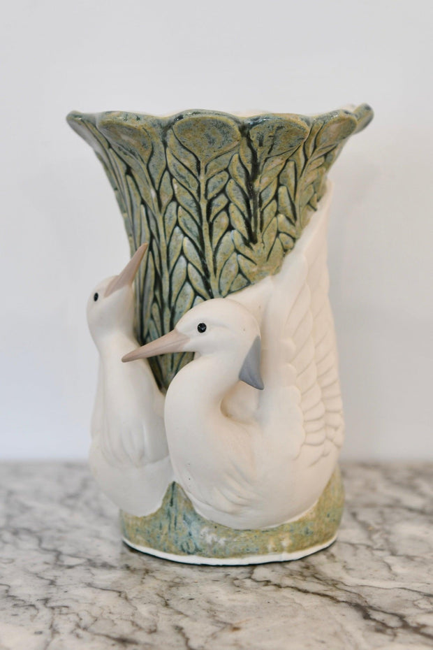 Spanish Bird Porcelain Vase
