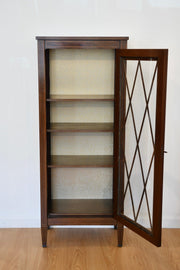 George III Style Inlaid Mahogany Bookcase