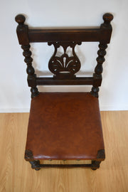 Antique Jacobean-Style Child's Side Chair