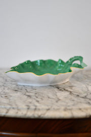 Herend Hungarian Green Leaf Serving Dish