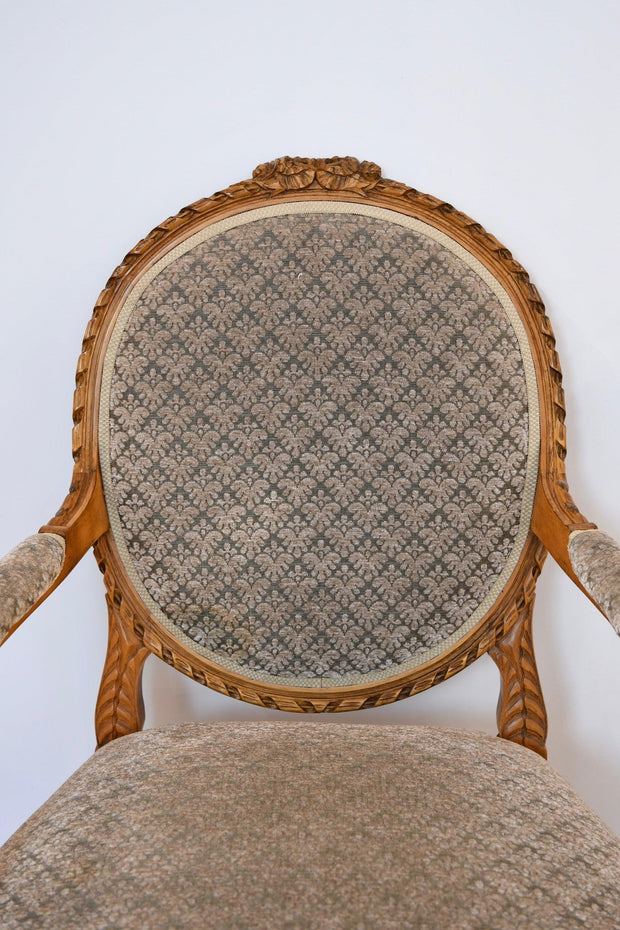 Louis XVI-Style Upholstered Armchair