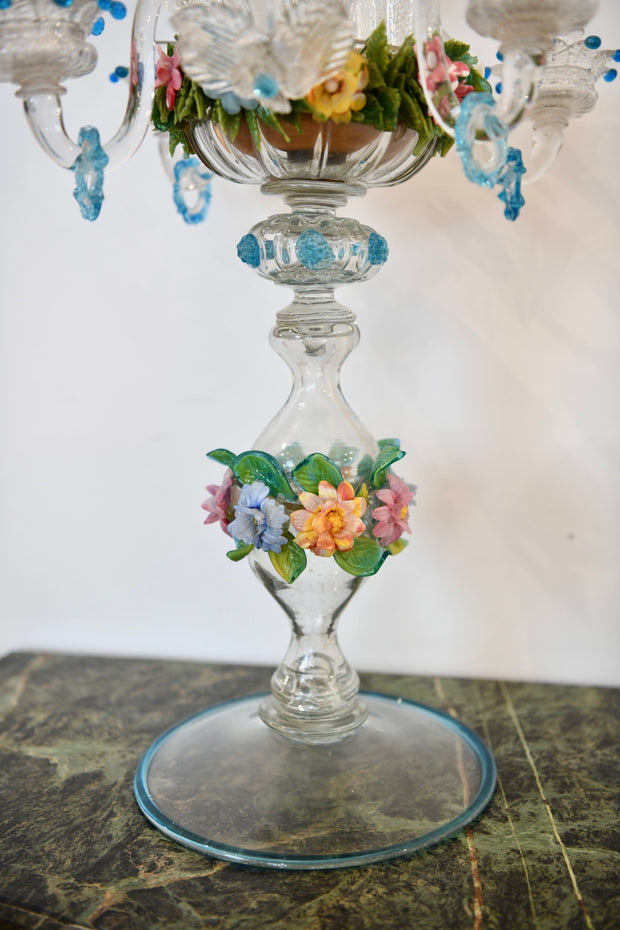 Venetian Glass Candelabrum