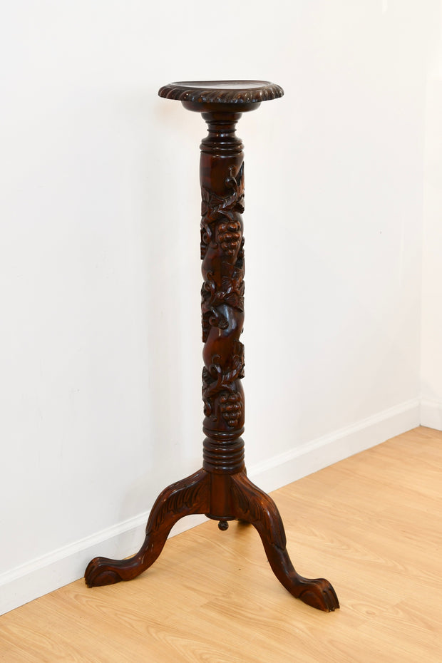 Carved Candle Stand Pedestal