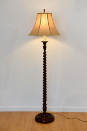 English Jacobean-Style Carved Floor Lamp