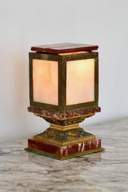 Fer Forge and Marble Table Lamp