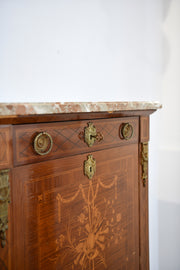 Louis XVI-Style Inlaid Secretaire Abattant