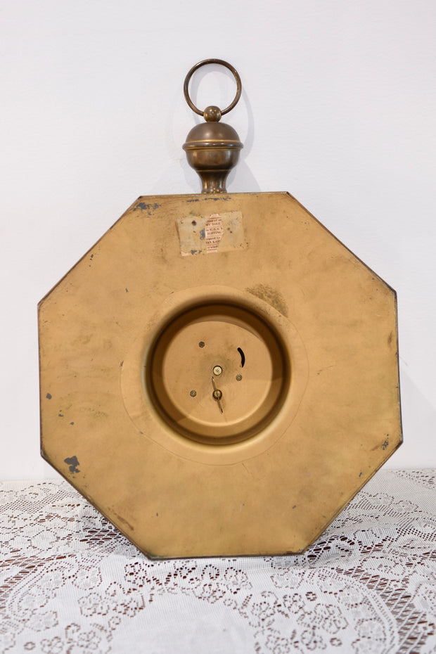 Octagonal-Shaped Georgian Tole Clock