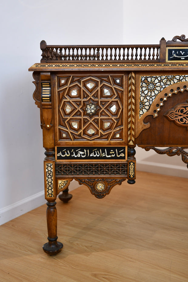 Moorish Walnut & Mother of Pearl Desk