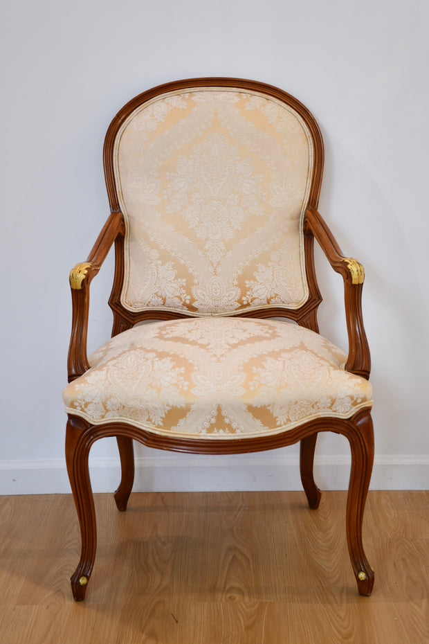 Rococo-Style Upholstered Armchair