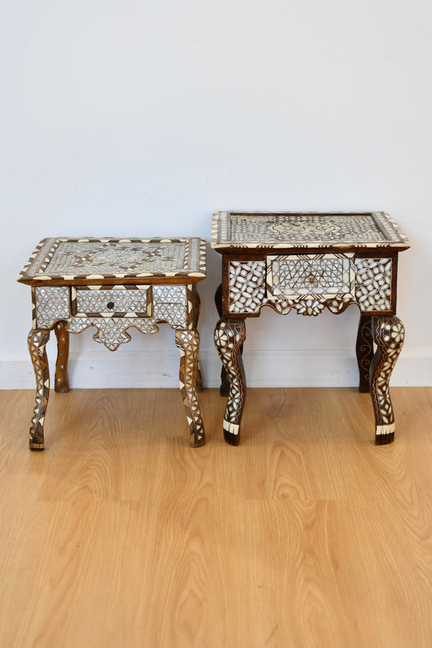 Levantine Inlaid Shell Taboret