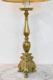 Italian Baroque Style Brass Altar Stick Lamp