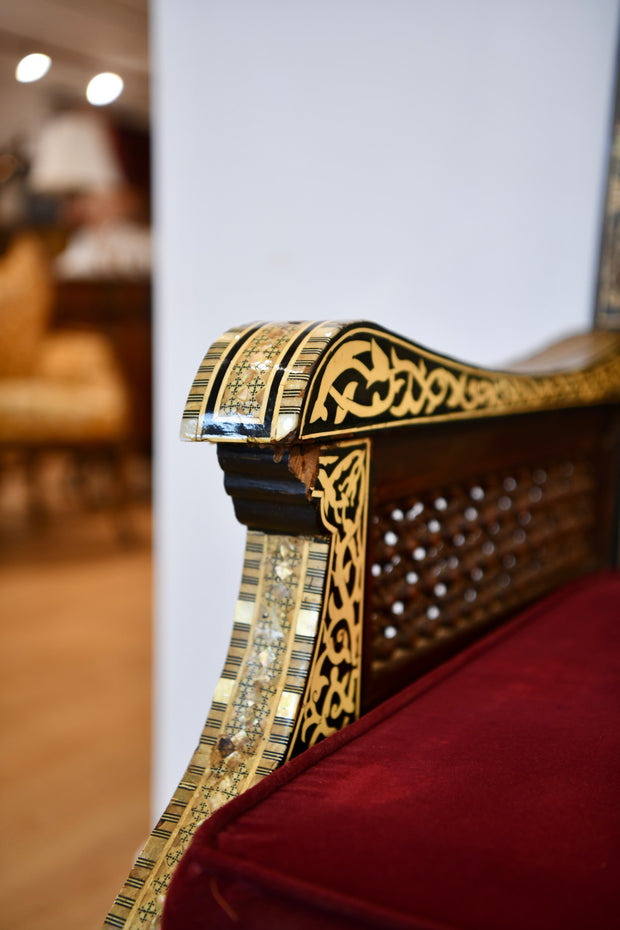 Moorish Mother of Pearl Throne Chair