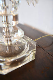 1930s Crystal Hurricane Lamp