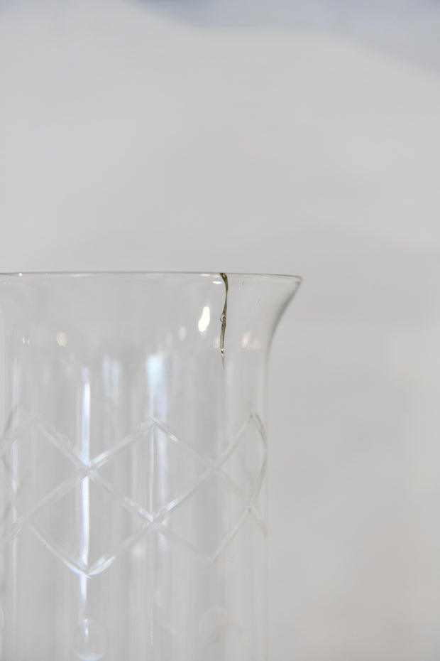 1930s Crystal Hurricane Lamp
