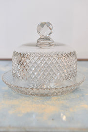 Covered Cake Cut Crystal Glass