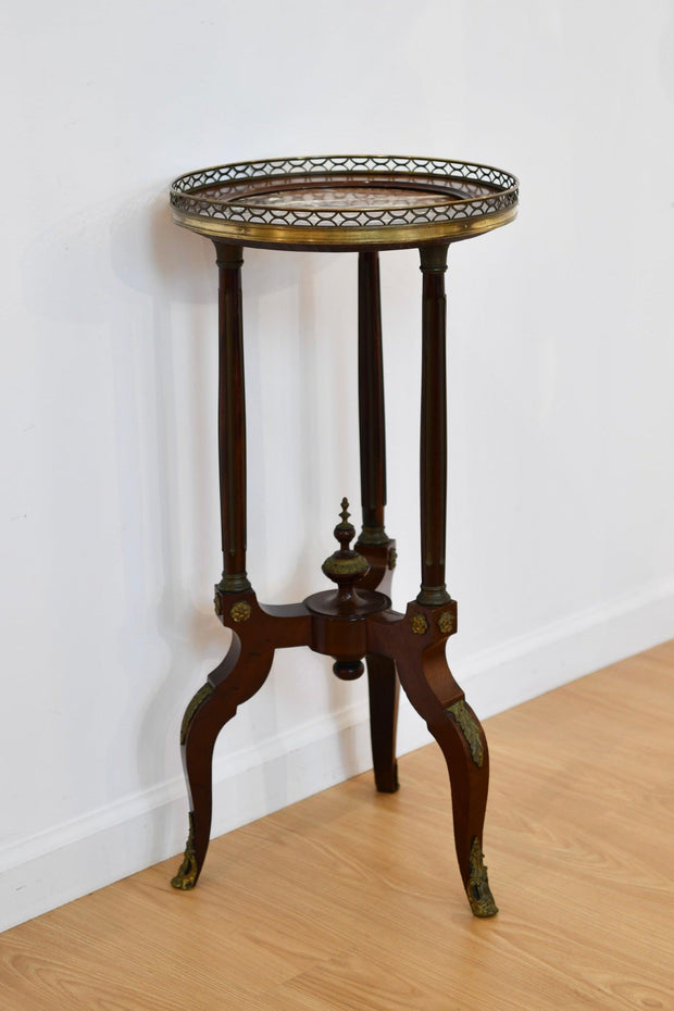 French Marble Inset Gueridon Table