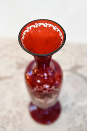 Czech Handmade Ruby Bohemian Glass