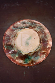 Majolica Porcelain Leaf Plate