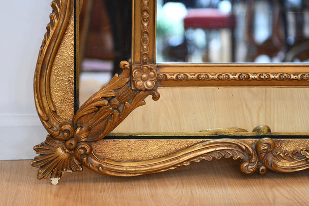 Ornate Gold Mirror With Mirror Panels