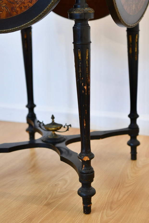 Antique Ebonized Drop Leaf Table