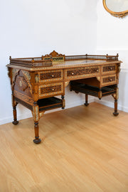 Moorish Walnut & Mother of Pearl Desk