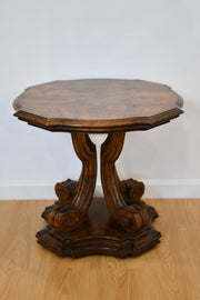 Oak Pedestal Base Low Table