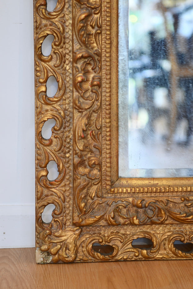 Tall Gilt-Framed Vertical Mirror