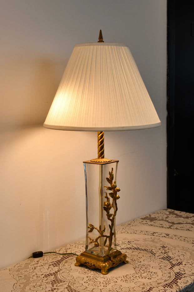 Bronze Mounted Crystal Lamp