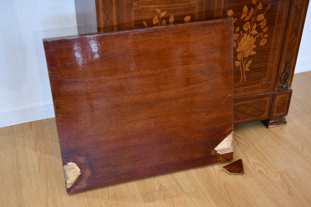 Louis XVI-Style Inlaid Secretaire Abattant